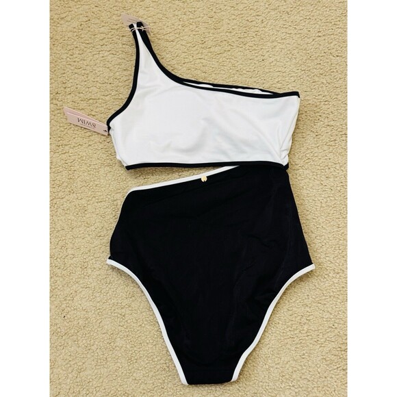 NWT Victoria’s Secret The Monokini One-Piece Swimsuit Color Block Black … - Picture 8 of 14